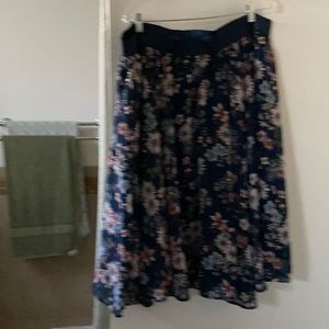 Blue skirt with flowers